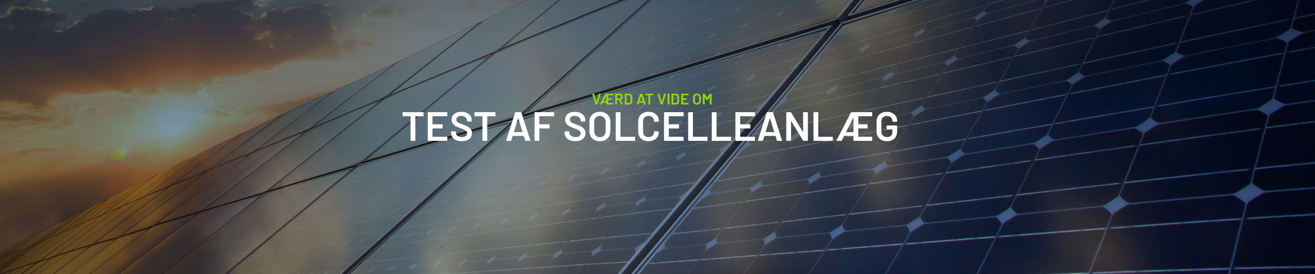 Test af solcelleanlæg