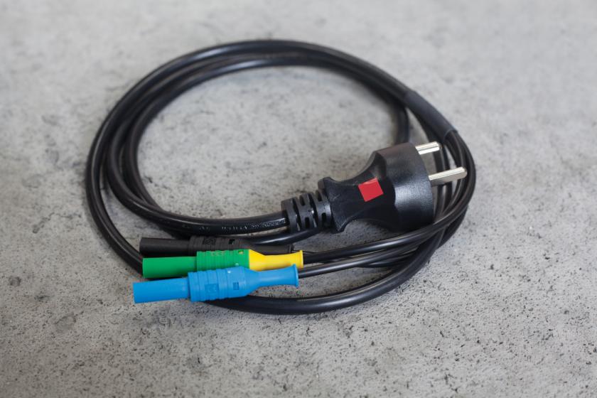 Testledning med dansk EDB-stik / bananstik
