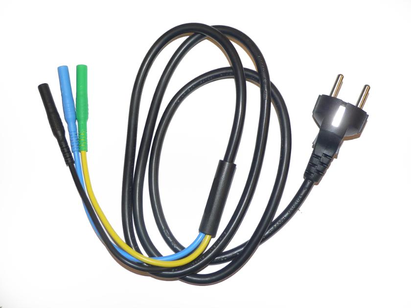 Testledning med Schuko-stik / bananstik