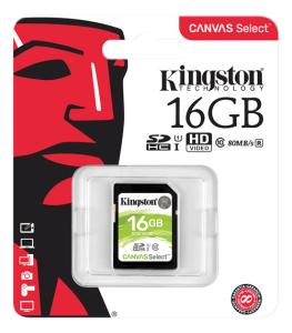 16GB SDHC kort (klasse 10)